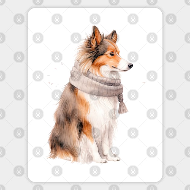 Winter dog Magnet by piscoletters